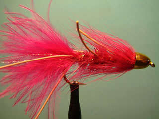 Conehead Fuschia Kristal Rubber Woolly Bugger (4-6)